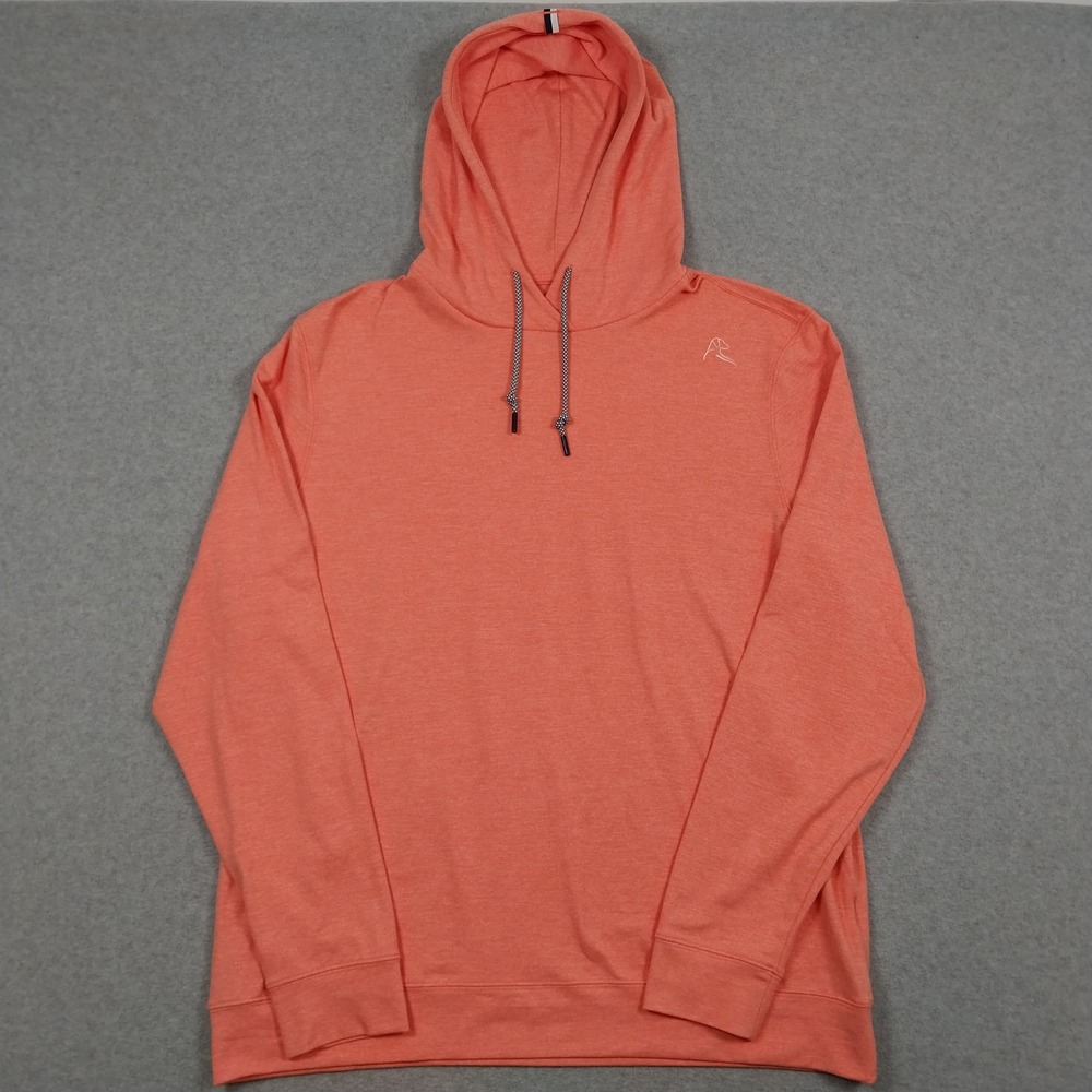 Rhoback Hoodie Mens XL Coral Hesi Performance Lightweight Stretch Golf Active